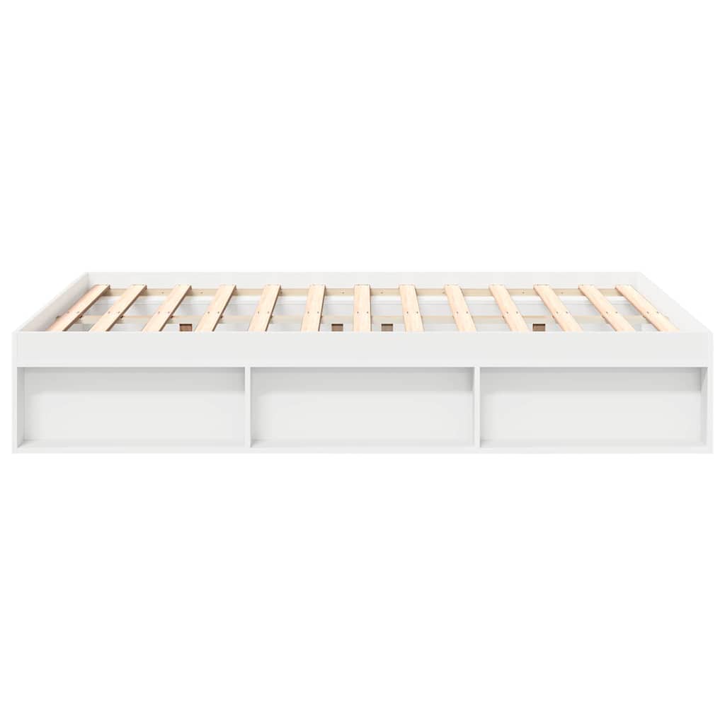 Bed Frame without Mattress 160x200 cm White
