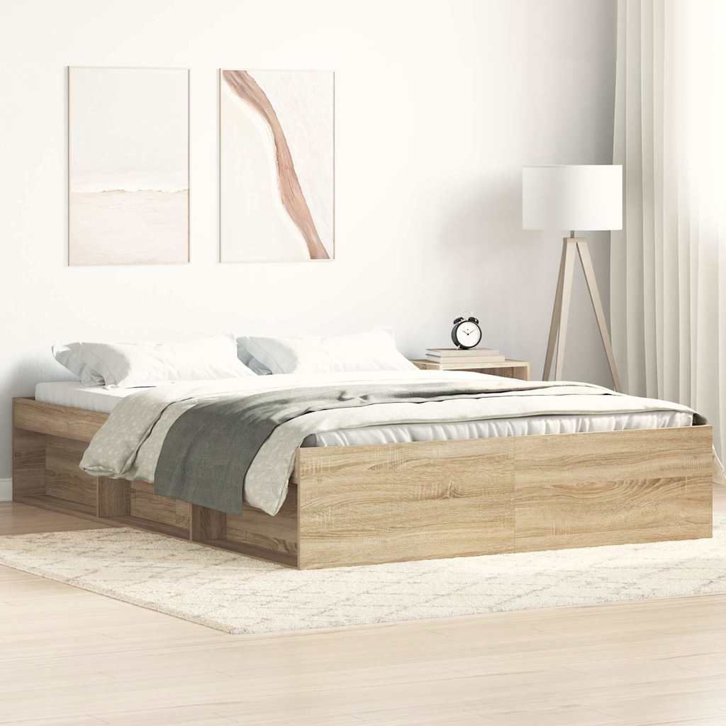 Bed Frame without Mattress 160x200 cm Sonoma oak