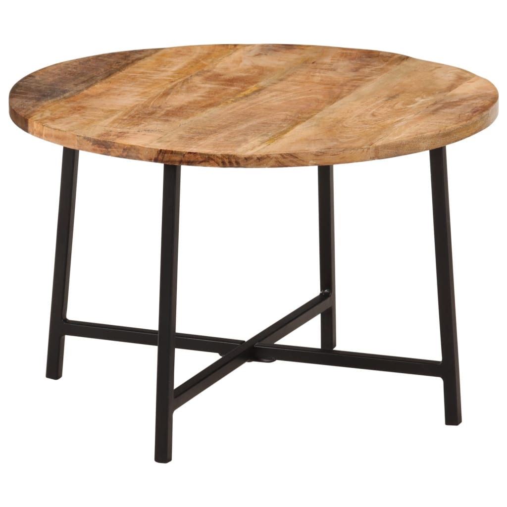 Coffee Table Solid Wood Mango and Iron 54 x 54 x 35 cm