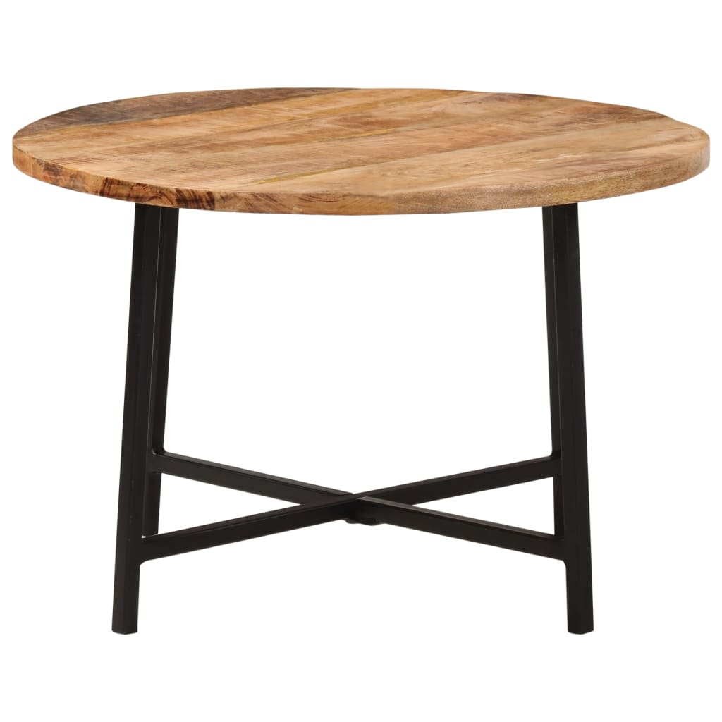 Coffee Table Solid Wood Mango and Iron 54 x 54 x 35 cm