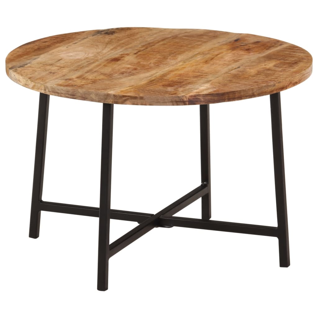 Coffee Table Solid Wood Mango and Iron 54 x 54 x 35 cm
