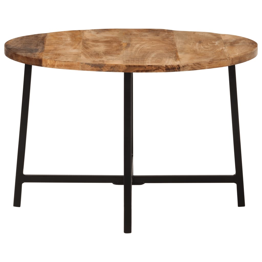 Coffee Table Solid Wood Mango and Iron 54 x 54 x 35 cm