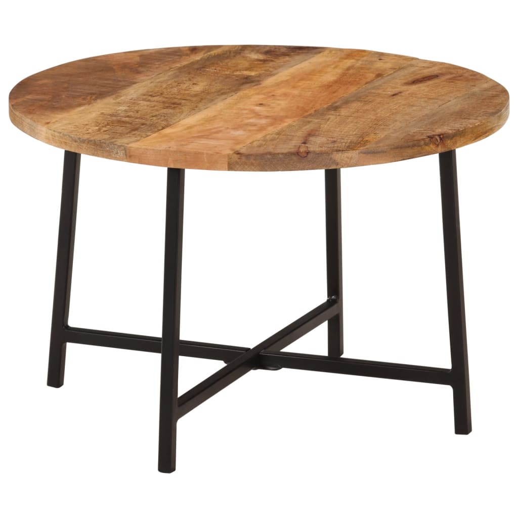 Coffee Table Solid Wood Mango and Iron 54 x 54 x 35 cm