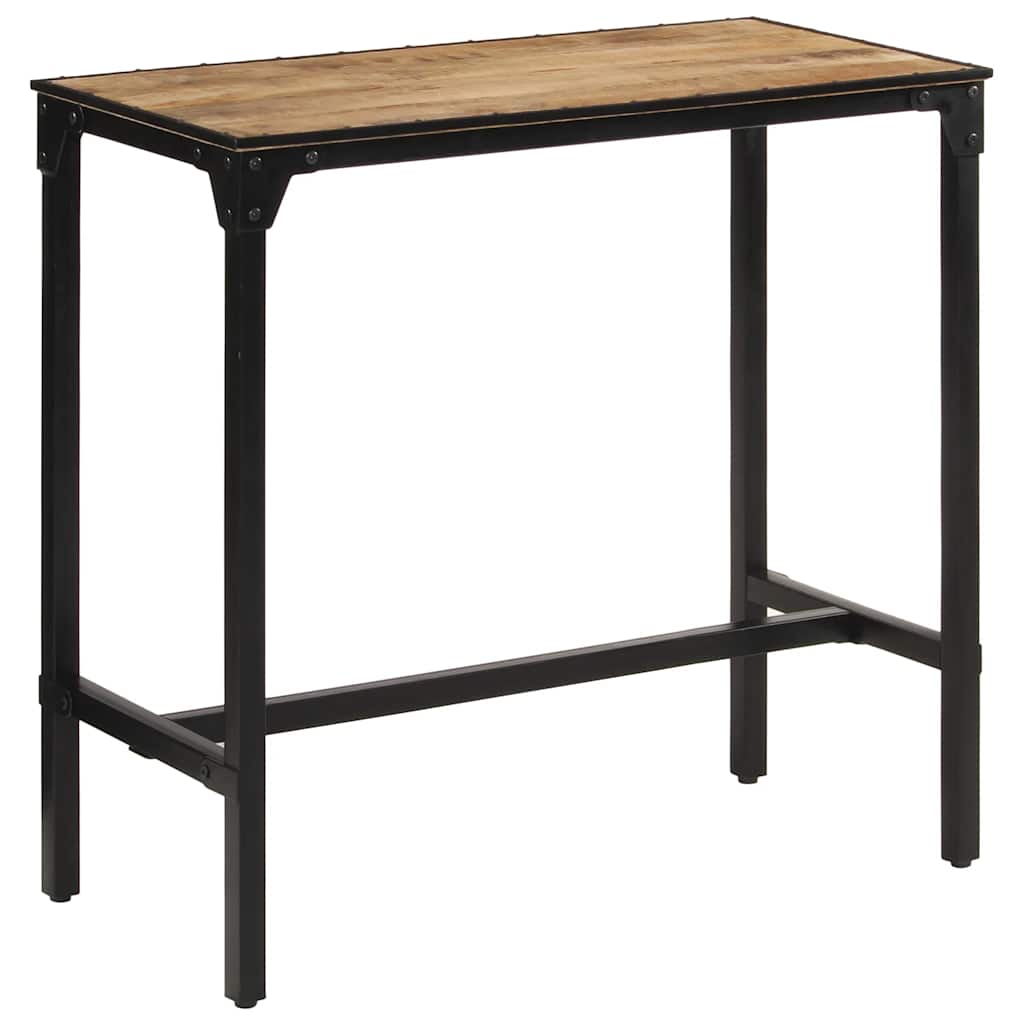 vidaXL Bar Table 110x55x107 cm Solid Rough Wood Mango 2