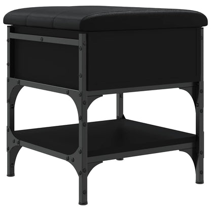 Shoe Bench Engineered Wood Black 42 x 42 x 45 cm