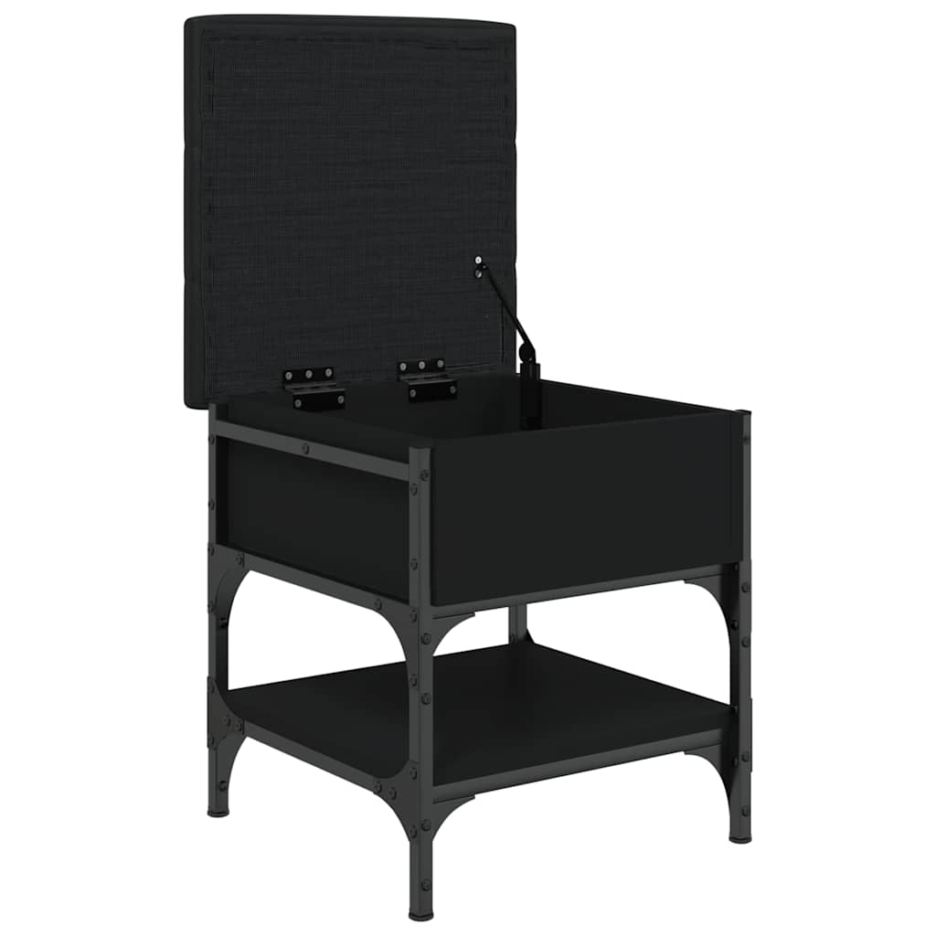 Shoe Bench Engineered Wood Black 42 x 42 x 45 cm