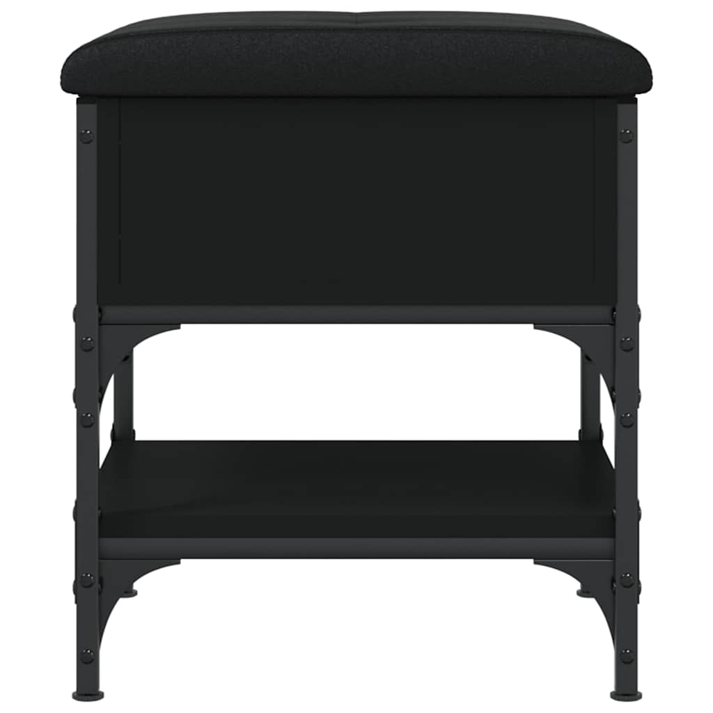 Shoe Bench Engineered Wood Black 42 x 42 x 45 cm
