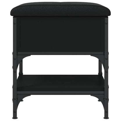 Shoe Bench Engineered Wood Black 42 x 42 x 45 cm