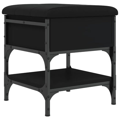 Shoe Bench Engineered Wood Black 42 x 42 x 45 cm