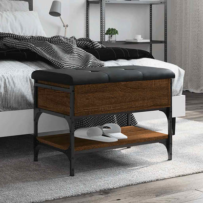 Shoe Bench Engineered Wood Brown oak 62 x 42 x 45 cm