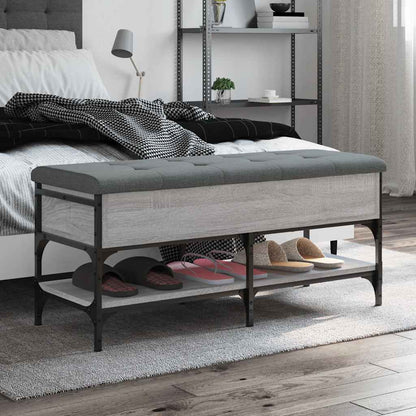 Shoe Bench Engineered Wood Grey sonoma 102 x 42 x 45 cm