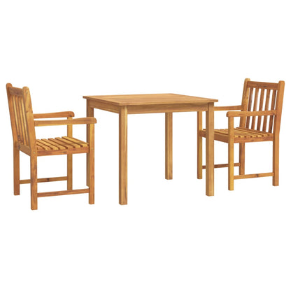 vidaXL 3 Piece Garden Dining Set Solid Wood Acacia 2