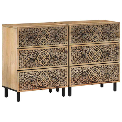 vidaXL Side Cabinets 2 pcs 60x33x75 cm Solid Wood Mango 1