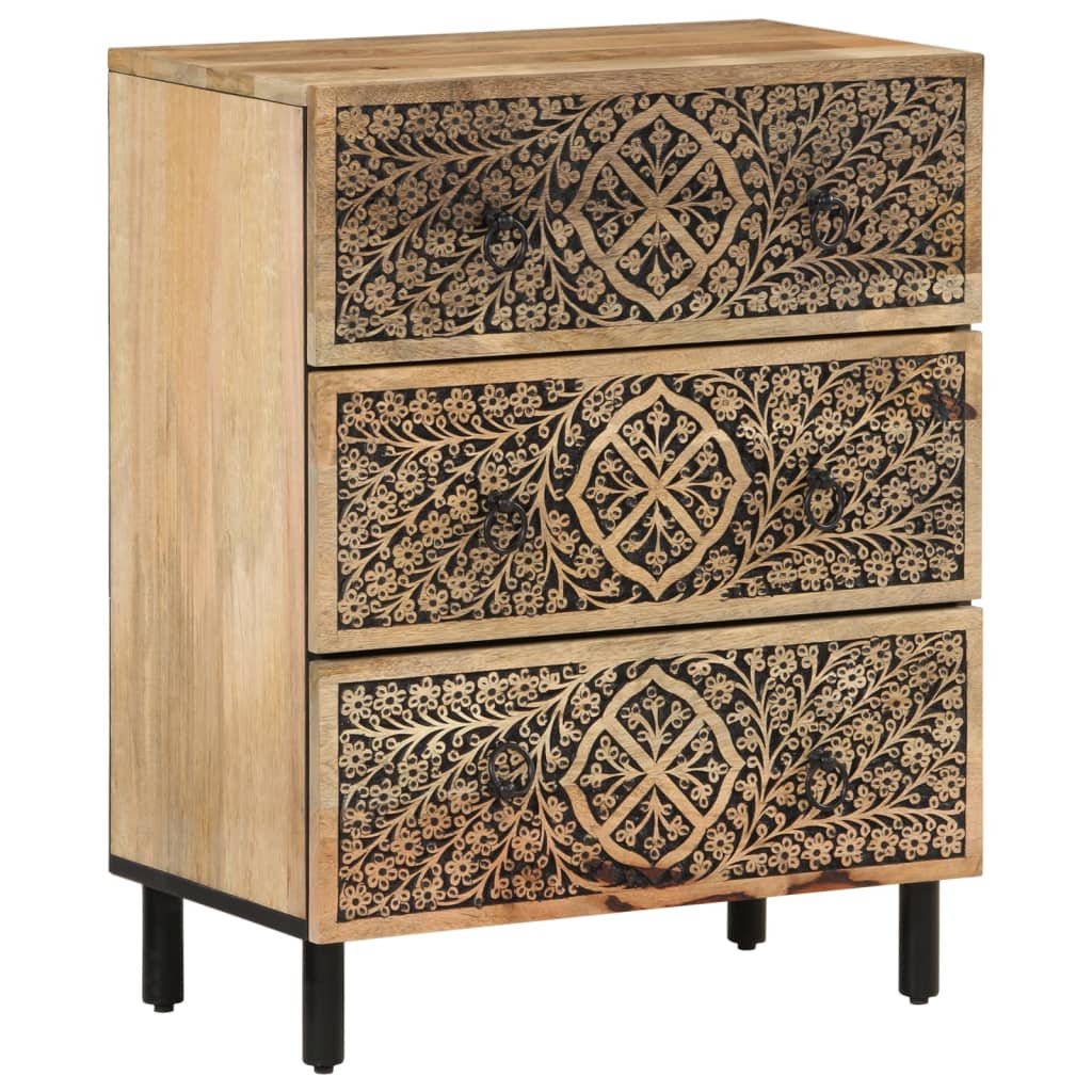 vidaXL Side Cabinets 2 pcs 60x33x75 cm Solid Wood Mango 2