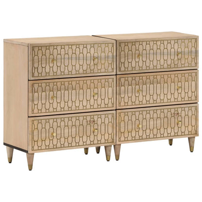 vidaXL Side Cabinets 2 pcs 60x33x75 cm Solid Wood Mango 1