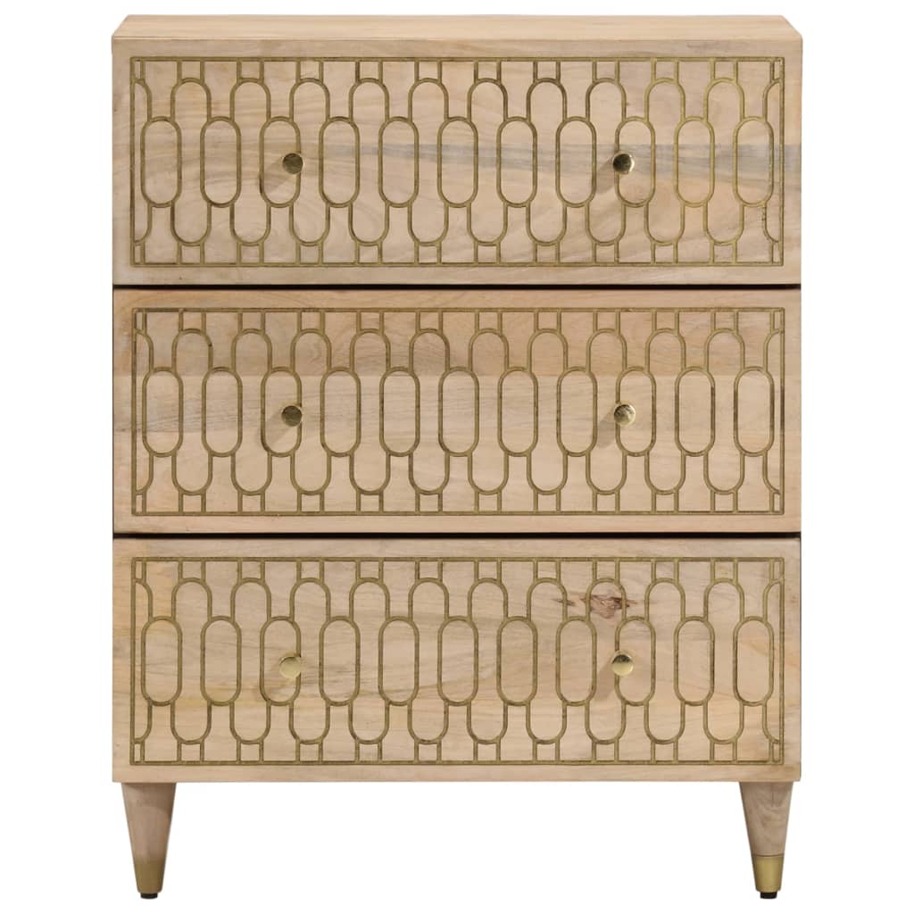 vidaXL Side Cabinets 2 pcs 60x33x75 cm Solid Wood Mango 4