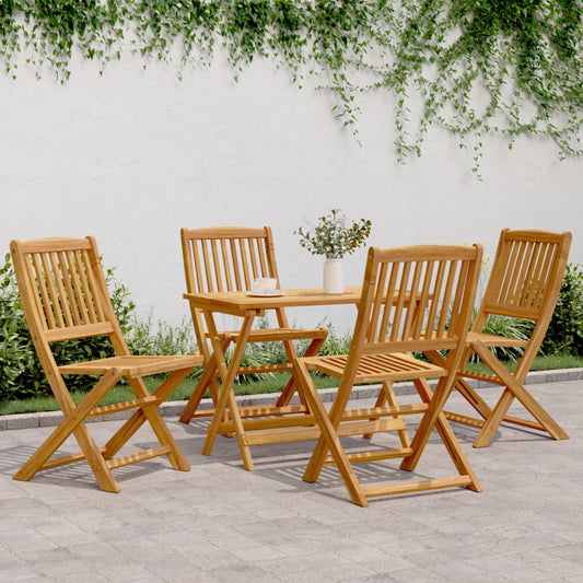 vidaXL 5 Piece Folding Garden Dining Set Solid Wood Acacia 1