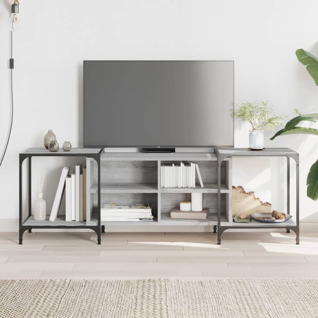 TV Cabinet 153x37x50 cm Engineered Wood Grey sonoma 153 cm
