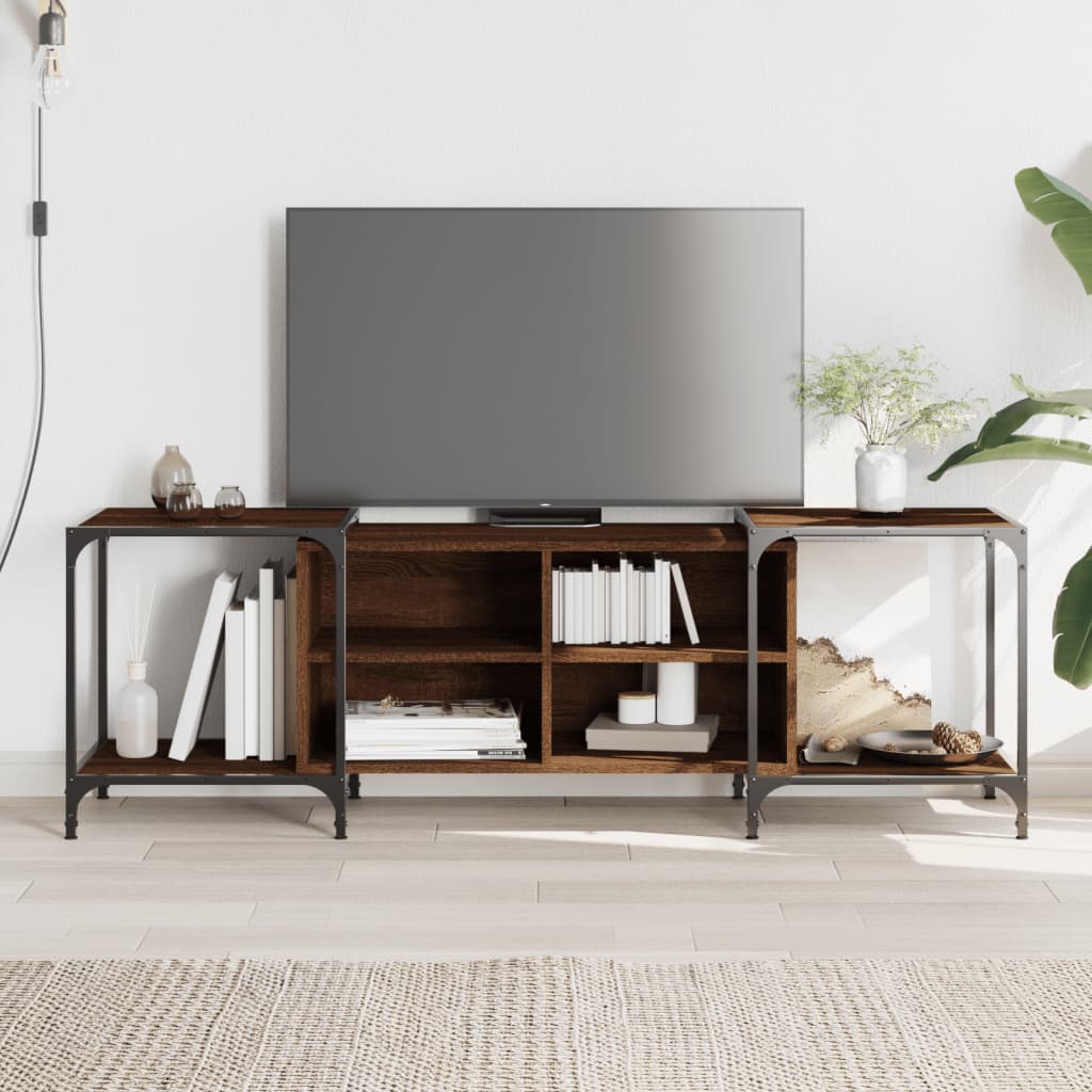 TV Cabinet 153x37x50 cm Engineered Wood Brown oak 153 cm