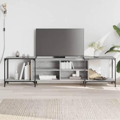 TV Cabinet 153x37x50 cm Engineered Wood Grey sonoma 203 cm