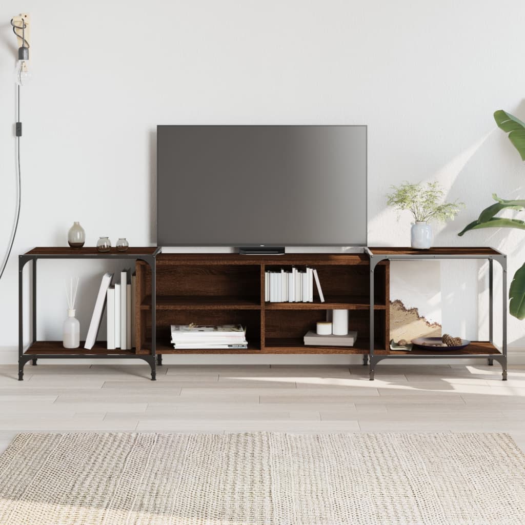 TV Cabinet 153x37x50 cm Engineered Wood Brown oak 203 cm