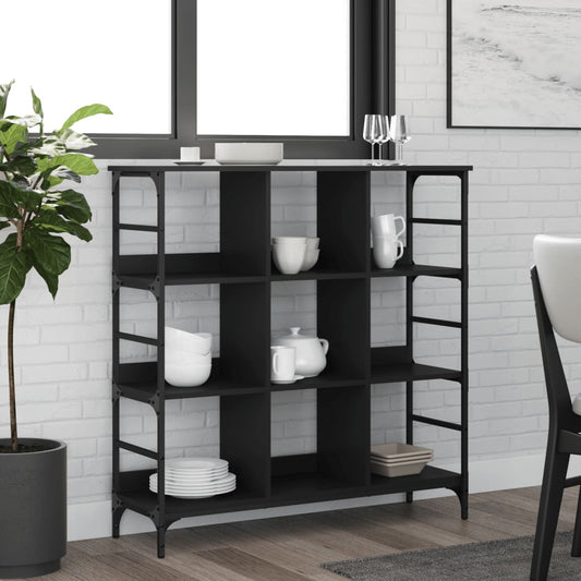 Sideboard 102x32x73,5 cm Engineered Wood Black 103.5 cm