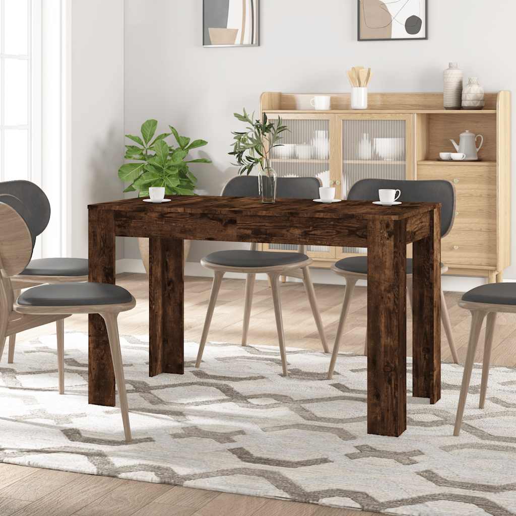 Dining Table 120x60x76 cm Engineered Wood Smoked oak