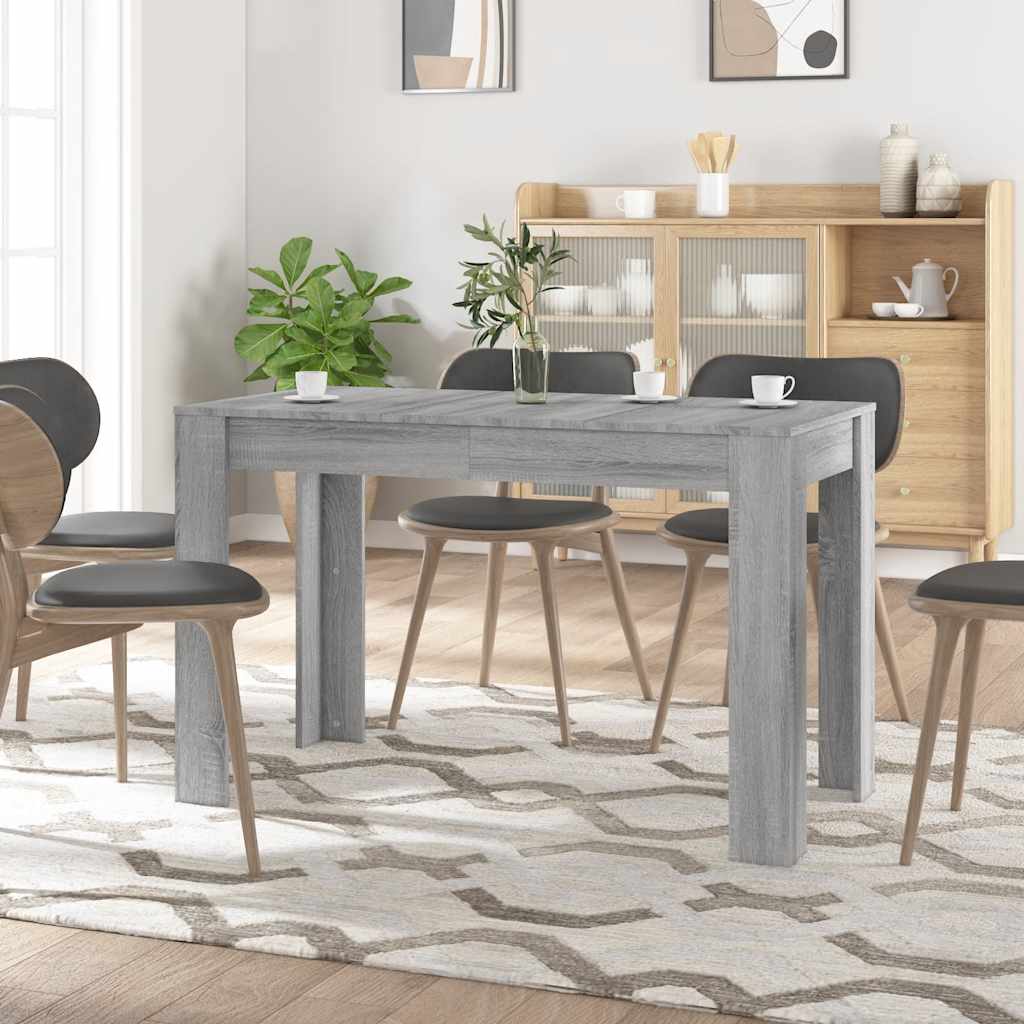 Dining Table 120x60x76 cm Engineered Wood Grey sonoma