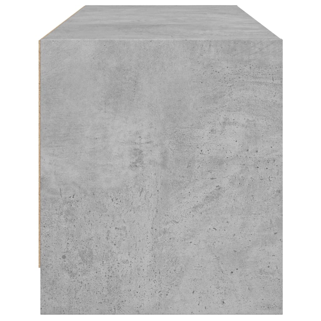 TV Cabinet with Glass Doors 102x37x42 cm Concrete grey