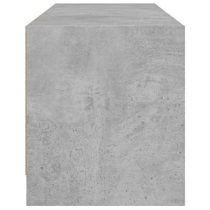 TV Cabinet with Glass Doors 102x37x42 cm Concrete grey