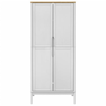 vidaXL Wardrobe FLORO White 77x53x171 cm Solid Wood Pine 5