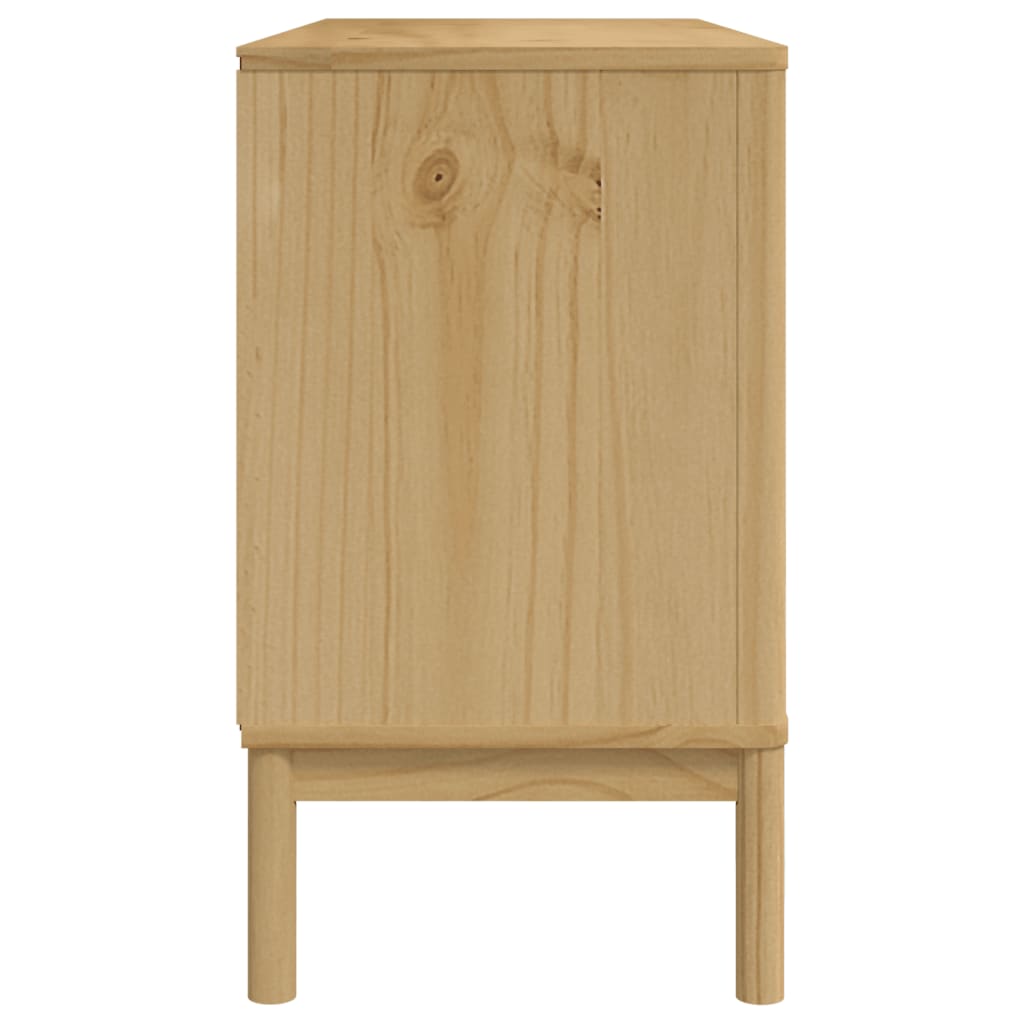 vidaXL Sideboard "FLORO" Wax Brown 114x43x74 cm Solid Wood Pine 6