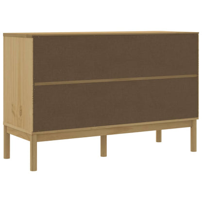 vidaXL Sideboard "FLORO" Wax Brown 114x43x74 cm Solid Wood Pine 5