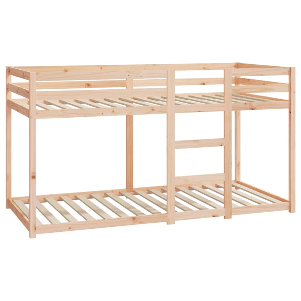 Bunk Bed without Mattress Solid Wood Pine Natural 90 x 200 cm