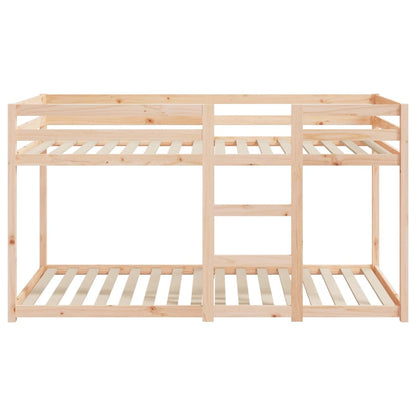 Bunk Bed without Mattress Solid Wood Pine Natural 90 x 200 cm