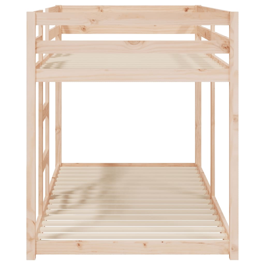 Bunk Bed without Mattress Solid Wood Pine Natural 90 x 200 cm