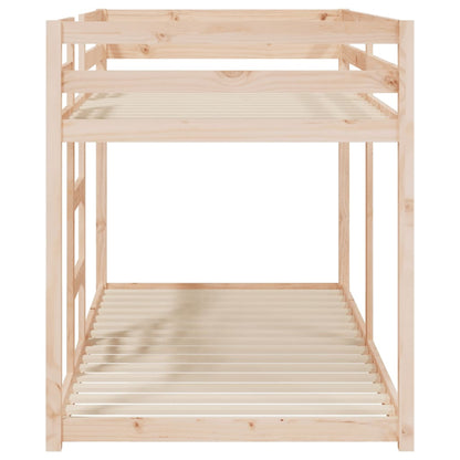Bunk Bed without Mattress Solid Wood Pine Natural 90 x 200 cm
