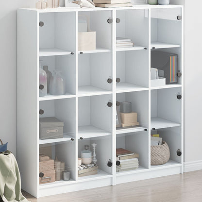 vidaXL Bookcase with Doors 136x37x142 cm Engineered Wood