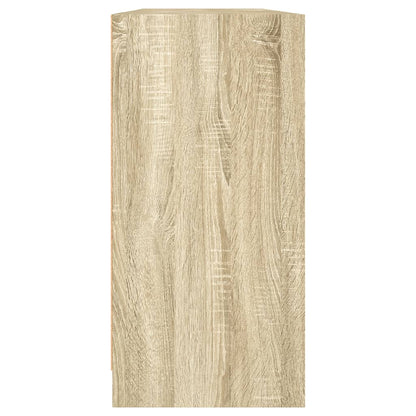 vidaXL Bookcase with Doors Sonoma Oak 204x37x75 cm Engineered Wood 6