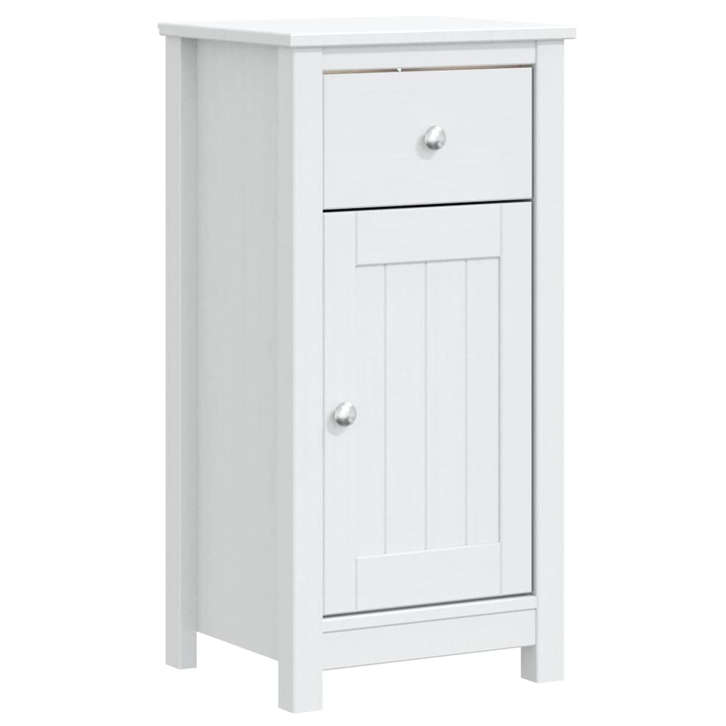 vidaXL 3 Piece Bathroom Furniture Set BERG White Solid Wood Pine 3