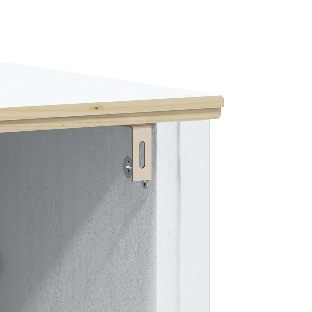vidaXL 3 Piece Bathroom Furniture Set BERG White Solid Wood Pine 6