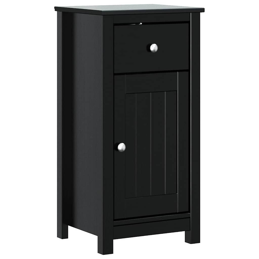 vidaXL 4 Piece Bathroom Furniture Set "BERG" Black Solid Wood Pine 3