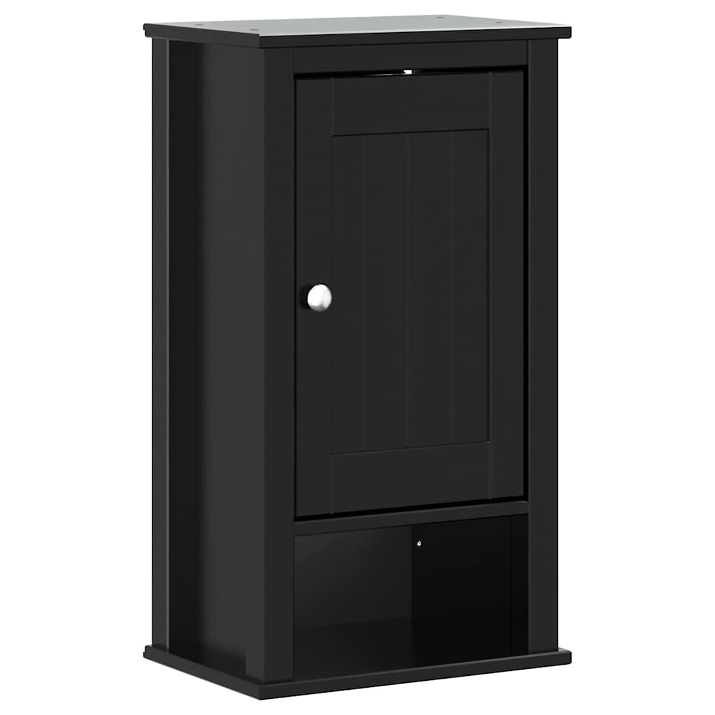 vidaXL 4 Piece Bathroom Furniture Set "BERG" Black Solid Wood Pine 4