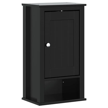 vidaXL 4 Piece Bathroom Furniture Set "BERG" Black Solid Wood Pine 4