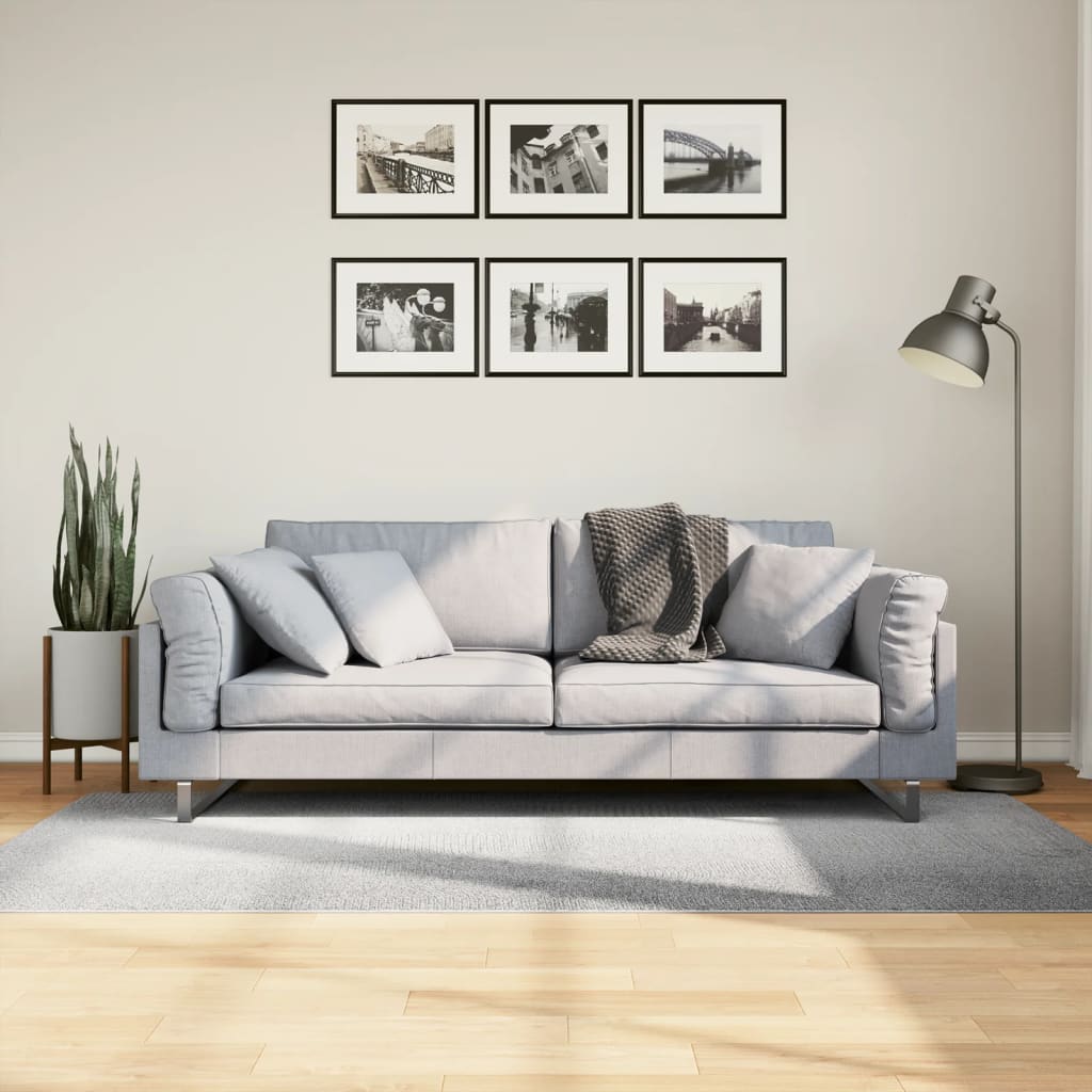 Rug IZA Short Pile Scandinavian Look Grey 100 x 200 cm