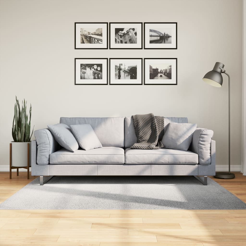 Rug IZA Short Pile Scandinavian Look Grey 120 x 170 cm