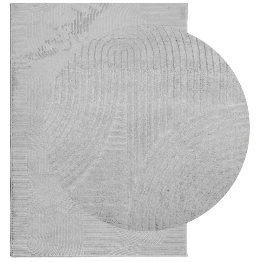Rug IZA Short Pile Scandinavian Look Grey 160 x 230 cm