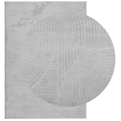Rug IZA Short Pile Scandinavian Look Grey 160 x 230 cm