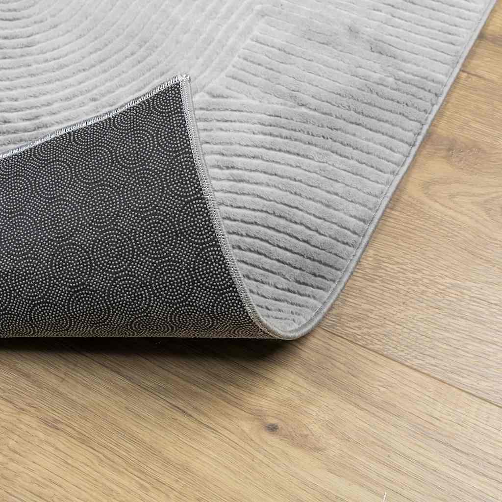Rug IZA Short Pile Scandinavian Look Grey 160 x 230 cm
