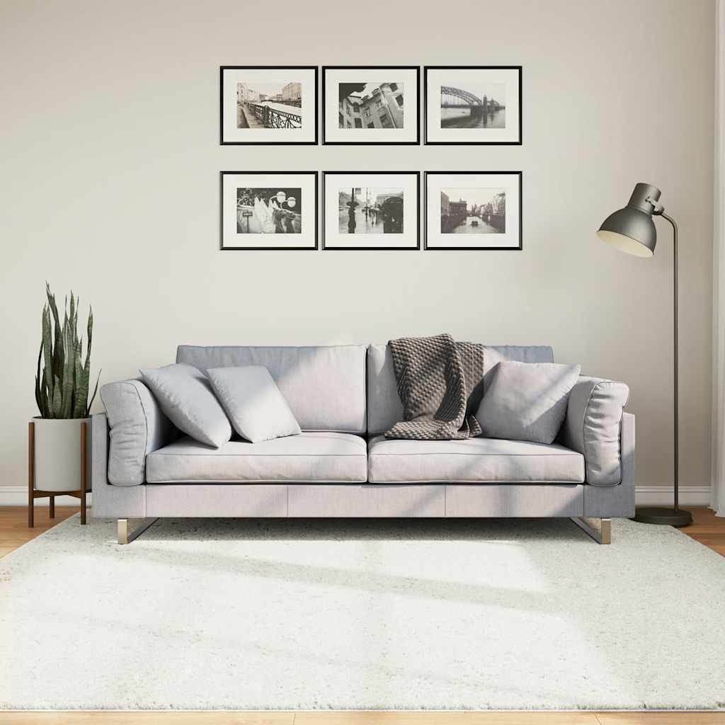 Rug OVIEDO Short Pile Cream 200 x 200 cm
